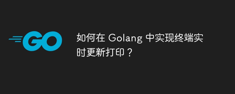 如何在 golang 中实现终端实时更新打印？