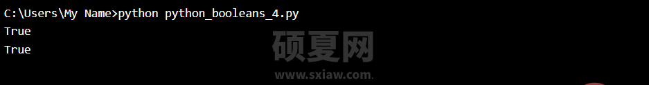 Python布尔值实例代码分析