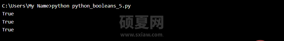 Python布尔值实例代码分析