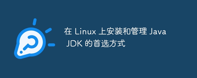 在 linux 上安装和管理 java jdk 的首选方式