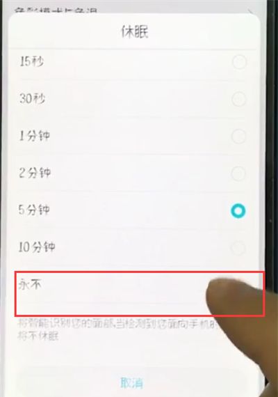 荣耀10设置屏幕常亮的方法步骤截图
