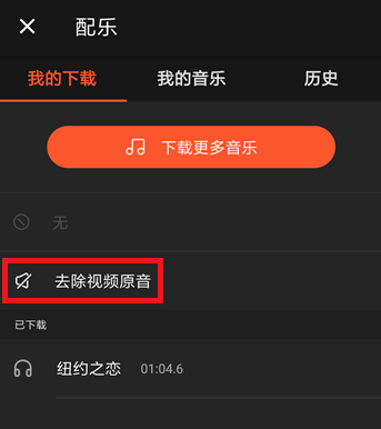 乐秀视频编辑器APP去除视频原声的操作过程截图