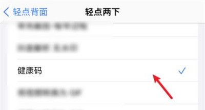 iOS怎样轻点手机背后打开健康码?iOS轻点手机背后打开健康码的方法截图