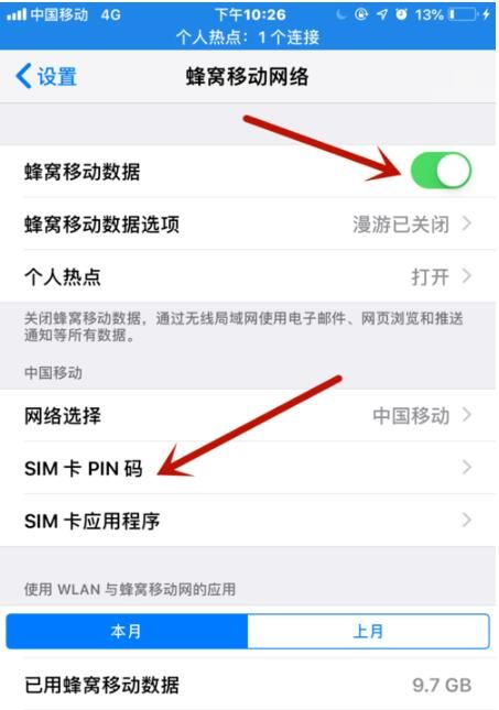 iOS12给手机SIM卡加PIN码的详细步骤截图