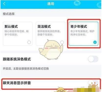 手机QQ青少年模式怎么设置 手机QQ青少年模式设置方法截图