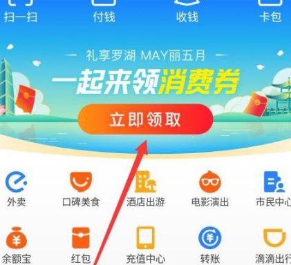 支付宝一起来领消费券的使用方法截图