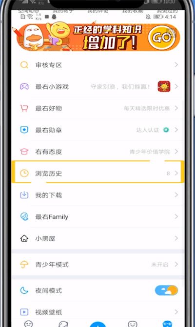 最右中的浏览记录删除具体方法截图