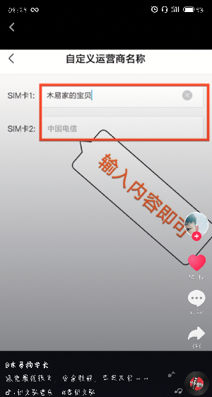 抖音更改手机运营商名称的操作流程截图