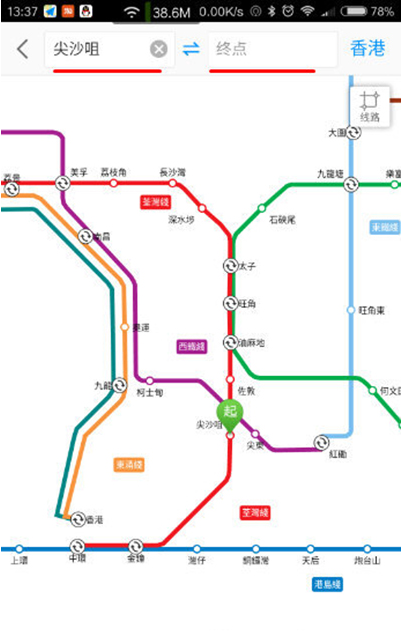 高德地图查看地铁线路的简单操作截图