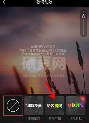 全民k歌怎么换歌词效果？全民k歌歌词动效设置教程截图