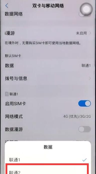 vivoz1切换网络的操作过程截图