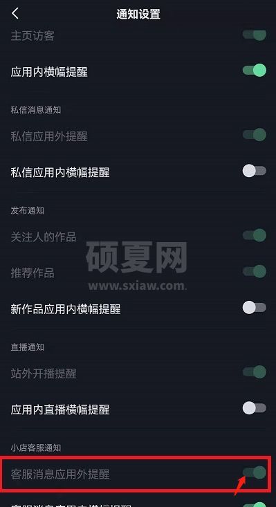 抖音在哪设置客服消息应用外提醒?抖音设置客服消息应用外提醒的方法截图