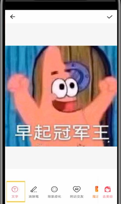 美图中进行加文字的方法教程截图