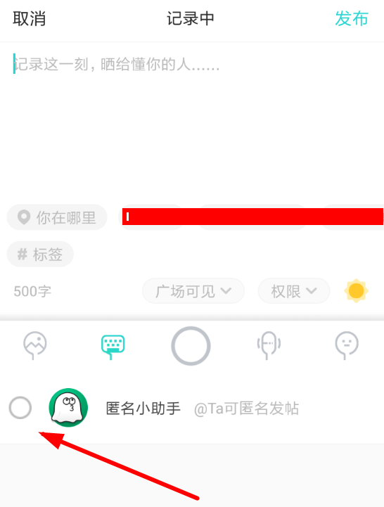 soul匿名发瞬间的图文操作截图