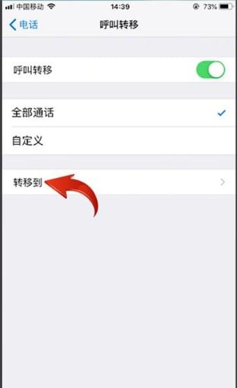 苹果手机中设置呼叫转移的具体操作步骤截图