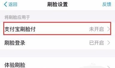 支付宝开通刷脸支付的详细步骤截图