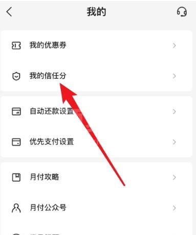 美团月付如何查询信任分?美团月付查询信任分的方法截图