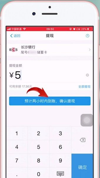 在支付宝里把赏金提现的详细操作截图