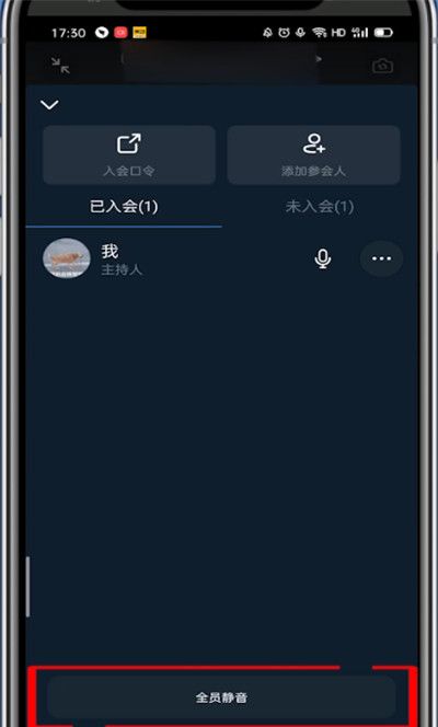 钉钉视频会议强制全员静音的方法步骤截图