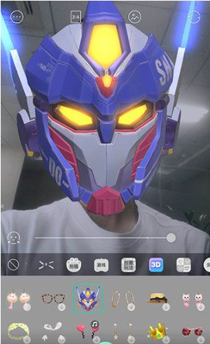 抖音APP使用变形金刚头盔特效的详细操作截图