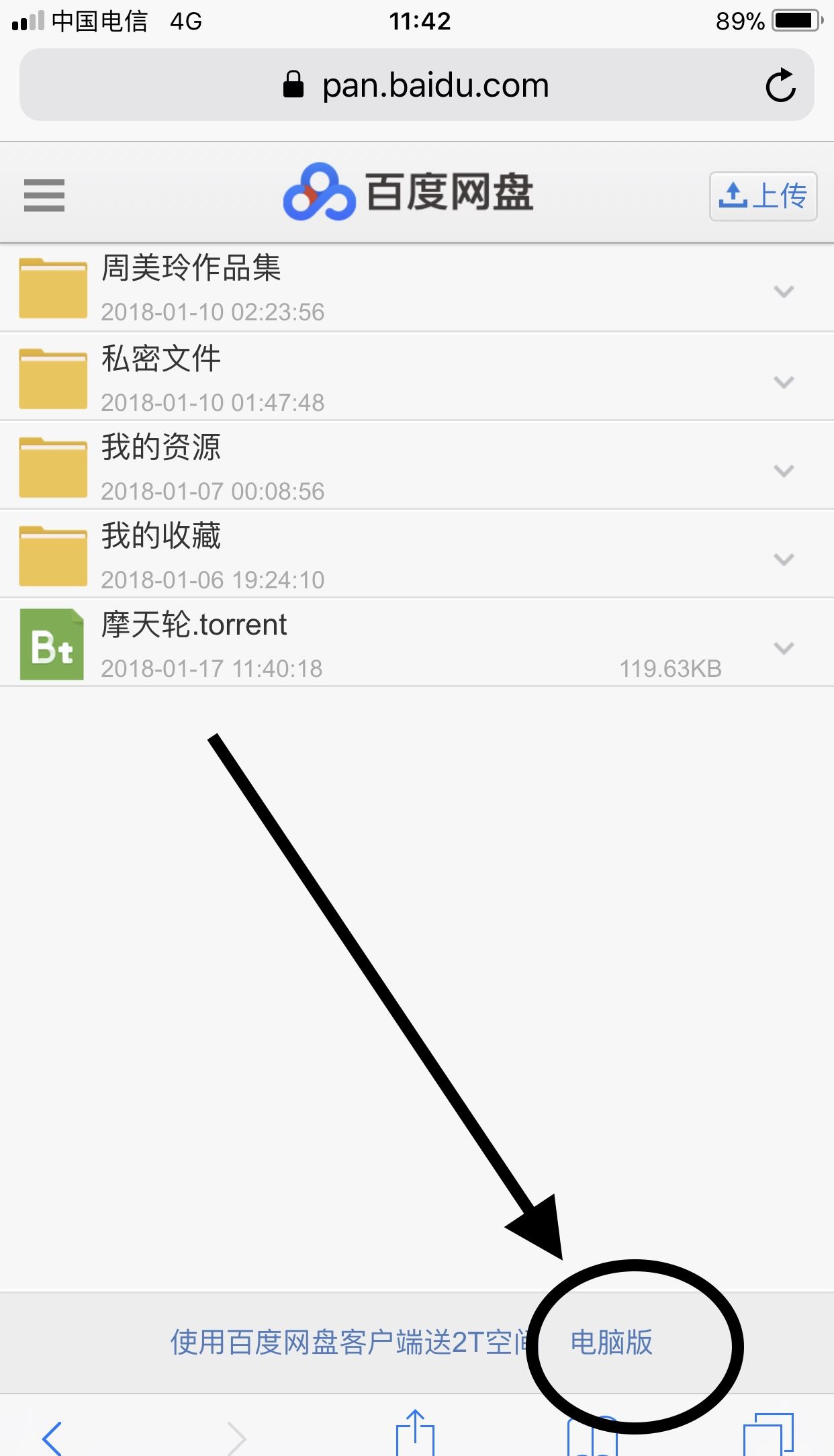 在苹果手机百度云网盘中将bt种子打开的方法分享截图