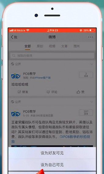 微博APP设置不让别人看到的操作流程截图