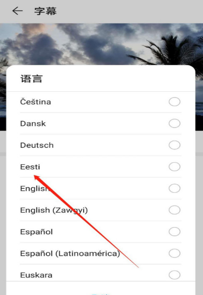 华为mate40怎么设置字幕语言为Eesti 华为mate40中设置字幕语言为Eesti的方法截图