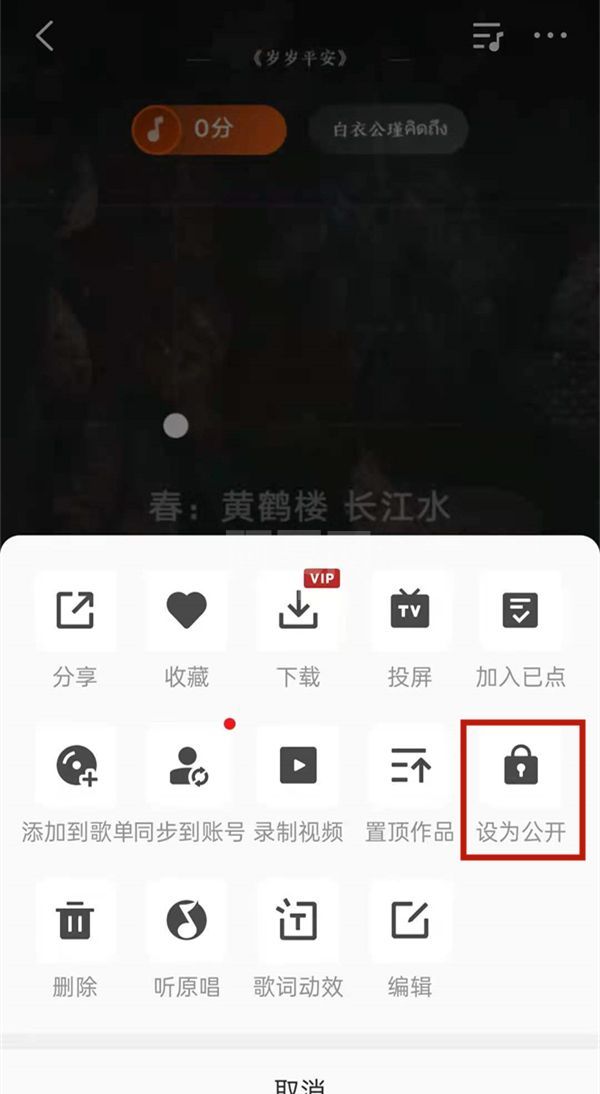 全民k歌作品如何开启公开?全民k歌作品开启公开教程截图