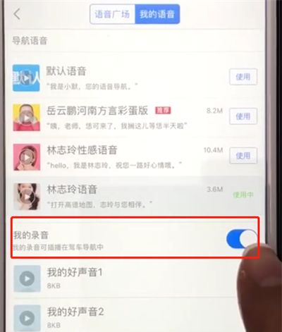 高德地图中设置自己的声音播报线路的简单操作截图