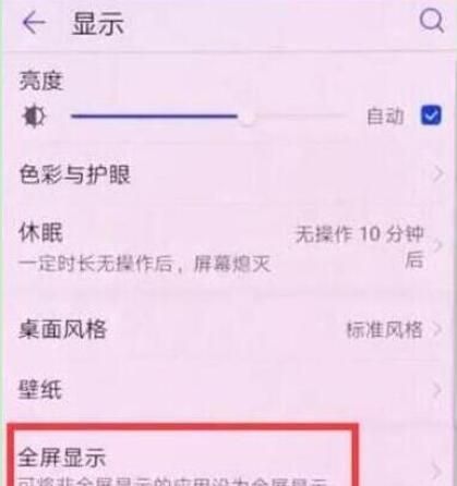 荣耀畅玩8c关闭全屏显示的详细操作讲述截图