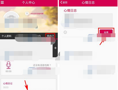 红娘网APP发心情日记的操作流程截图
