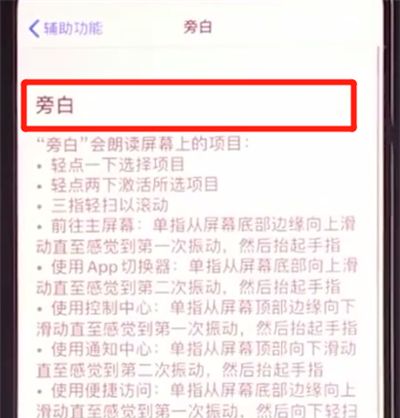 iphone11中开启旁白的方法步骤截图