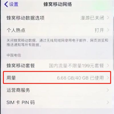 ios12中查看流量数据的详细讲解截图