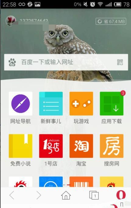 欧朋浏览器设置屏幕旋转的图文操作截图