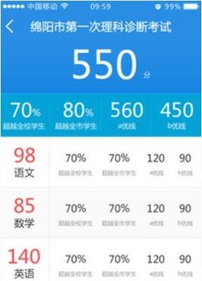 生学堂app中查询成绩的详细图文讲解截图