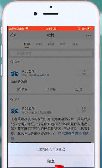 微博APP设置不让别人看到的操作流程截图