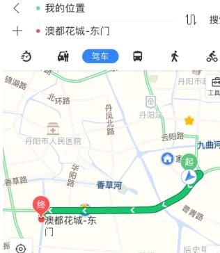 百度地图设置投影导航的操作过程截图