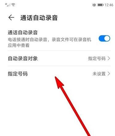 荣耀v30pro设置指定号码通话自动录音的操作流程截图