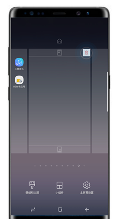 在三星note9中删除主屏页面的详细步骤截图