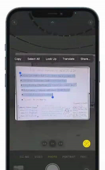 ios15图片转文字怎么用?苹果ios15拍摄提取文字方法分享截图