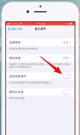 iOS 12亮度自动调节关闭操作过程截图