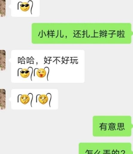 微信表情两根毛怎么添加?给微信表情包加小辫子教程分享截图