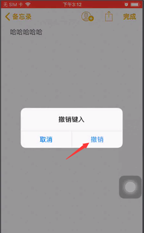 iphone备忘录撤销的操作教程截图