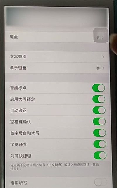 苹果手机设置打字键盘的方法教程截图