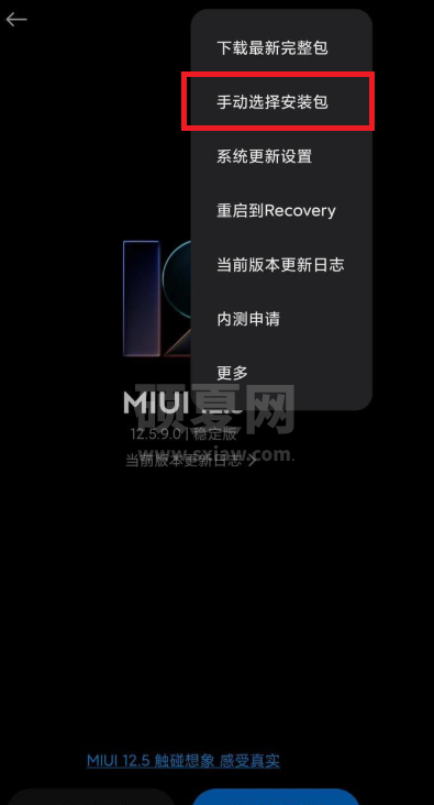 MIUI12.5增强版怎么手动更新?MIUI12.5增强版手动更新方法截图