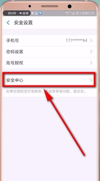 支付宝账号进行挂失的具体操作截图