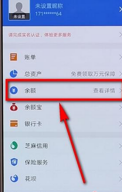 支付宝中查询余额的详细操作方法截图