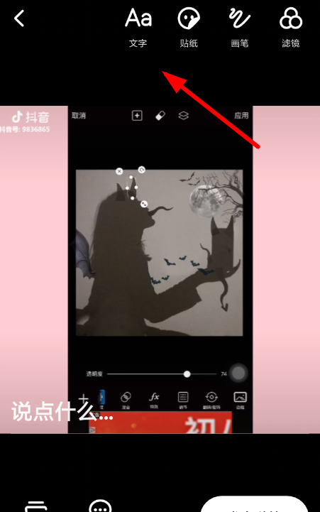 抖音随拍添加字幕的图文操作截图
