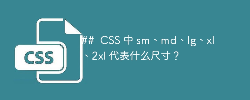 ##  css 中 sm、md、lg、xl、2xl 代表什么尺寸？