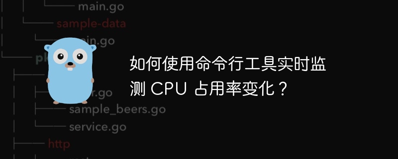 如何使用命令行工具实时监测 cpu 占用率变化？